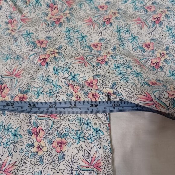 Tommy Bahama Shirt Mens XXXL Blue White Long Sleeve Floral Vented The Siesta Key - Picture 6 of 10